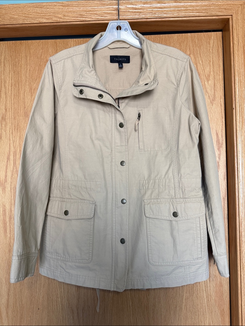 Talbots Small Light Beige Utility Jacket